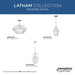 Progress Lighting Latham Collection Three-Light Semi Flush Convertible Close-To-Ceiling Fixture Brushed Nickel (P350261-009)