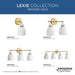 Progress Lighting Lexie Collection Three-Light Bath And Vanity Fixture Brushed Gold (P300486-191)