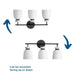 Progress Lighting Lexie Collection Three-Light Bath And Vanity Fixture Matte Black (P300486-31M)