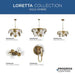 Progress Lighting Loretta Collection Nine-Light Chandelier Gold Ombre (P400365-204)