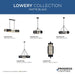 Progress Lighting Lowery Collection Four-Light Linear Chandelier Matte Black (P400352-31M)