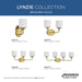 Progress Lighting Lynzie Collection Three-Light Bath And Vanity Fixture Brushed Gold (P2803-191)
