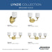 Progress Lighting Lynzie Collection Four-Light Bath And Vanity Fixture Brushed Gold (P2804-191)