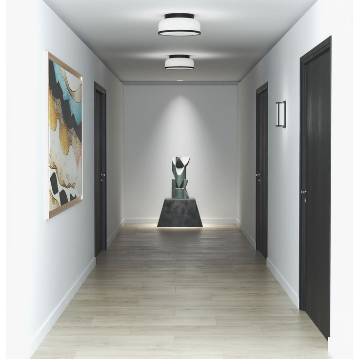 Progress Lighting Parkhurst Collection Two-Light Flush Mount Close-To-Ceiling Fixture Matte Black (P350255-31M)