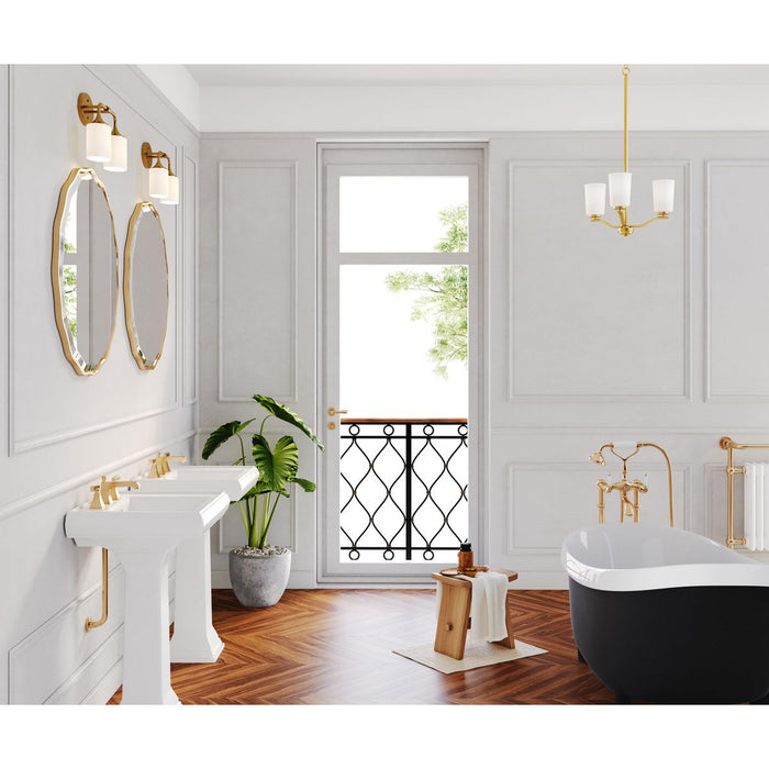 Progress Lighting Lynzie Collection Two-Light Bath And Vanity Fixture Brushed Gold (P2802-191)