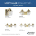 Progress Lighting Northlake Collection Four-Light Bath And Vanity Fixture Vintage Brass (P300437-163)