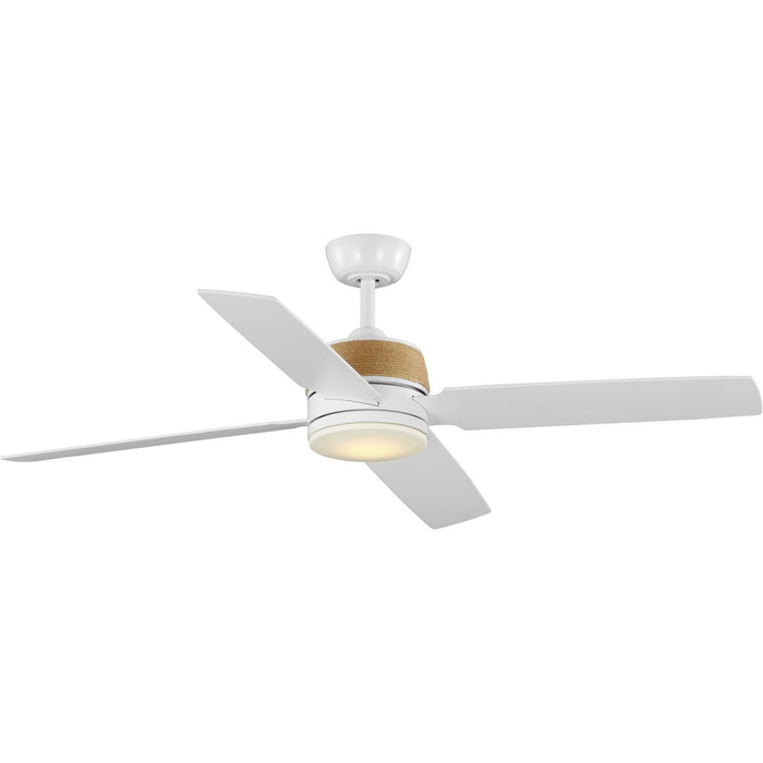 Progress Lighting Shaffer II Collection 56 Inch 4-Blade Ceiling Fan Satin White (P250097-028-30)