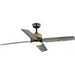 Progress Lighting Shaffer II Collection 56 Inch 4-Blade Ceiling Fan Matte Black (P250097-31M-30)