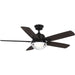 Progress Lighting Tompkins Collection 52 Inch 5-Blade Ceiling Fan Matte Black (P250104-31M-CS)