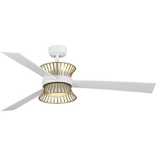 Progress Lighting Bisbee Collection 3-Blade 55 Inch Ceiling Fan Satin White (P250110-028-30)