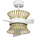 Progress Lighting Bisbee Collection 3-Blade 55 Inch Ceiling Fan Satin White (P250110-028-30)