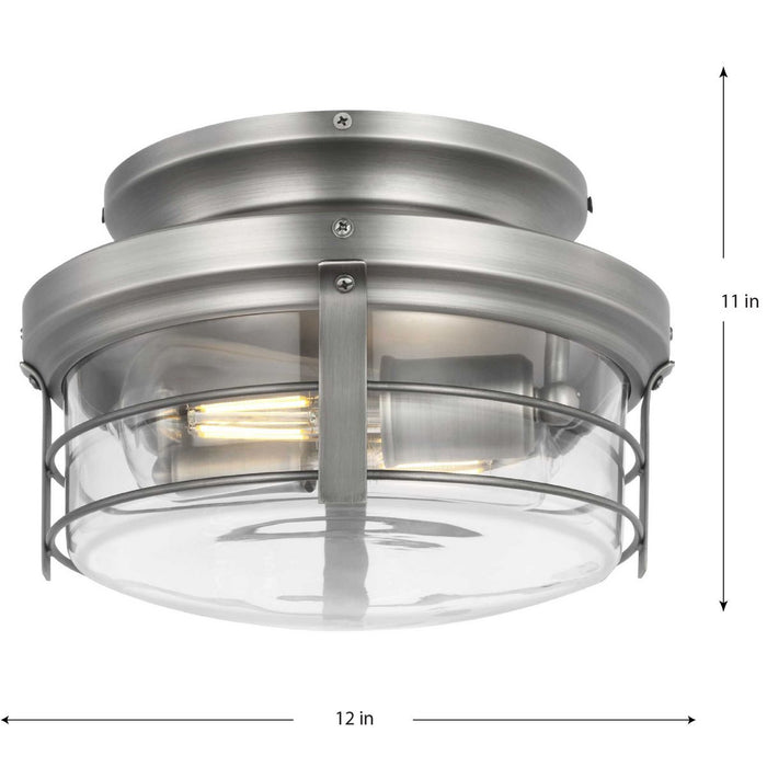 Progress Lighting Springer II Collection 12 Inch Ceiling Fan Light Kit Antique Nickel (P260004-081-WB)