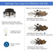 Progress Lighting Springer II Collection 12 Inch Ceiling Fan Light Kit Architectural Bronze (P260004-129-WB)