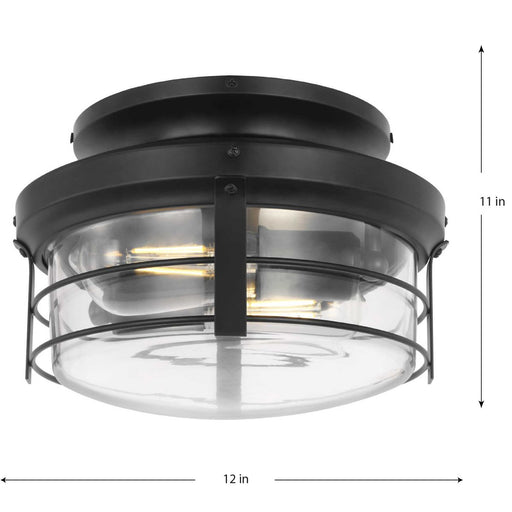 Progress Lighting Springer II Collection 12 Inch Ceiling Fan Light Kit Matte Black (P260004-31M-WB)