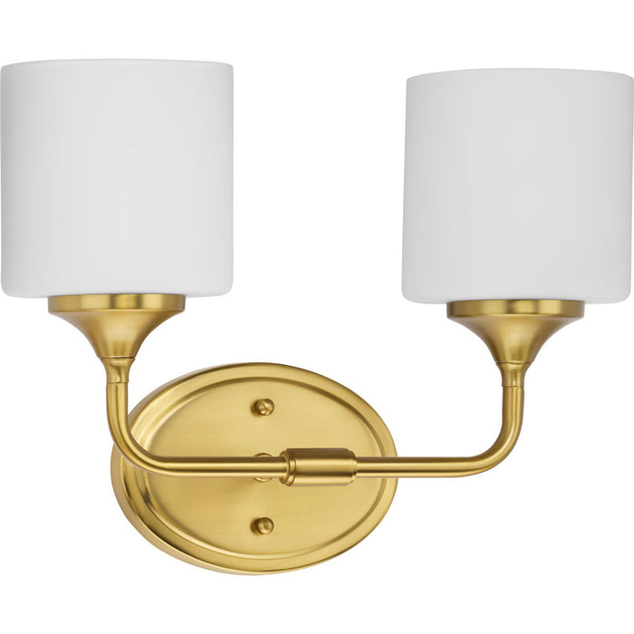 Progress Lighting Lynzie Collection Two-Light Bath And Vanity Fixture Brushed Gold (P2802-191)