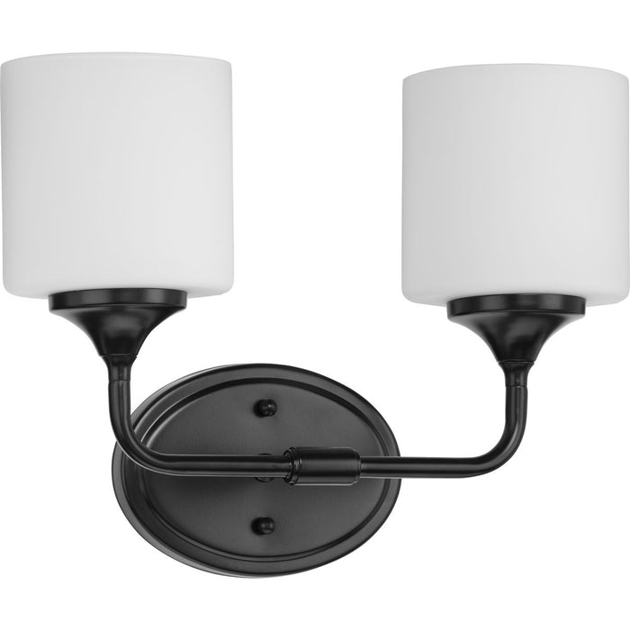 Progress Lighting Lynzie Collection Two-Light Bath And Vanity Fixture Matte Black (P2802-31M)