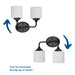 Progress Lighting Lynzie Collection Two-Light Bath And Vanity Fixture Matte Black (P2802-31M)