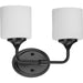 Progress Lighting Lynzie Collection Two-Light Bath And Vanity Fixture Matte Black (P2802-31M)