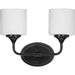 Progress Lighting Lynzie Collection Two-Light Bath And Vanity Fixture Matte Black (P2802-31M)