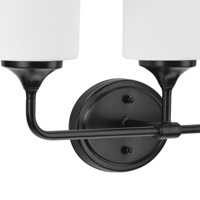 Progress Lighting Lynzie Collection Three-Light Bath And Vanity Fixture Matte Black (P2803-31M)