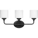 Progress Lighting Lynzie Collection Three-Light Bath And Vanity Fixture Matte Black (P2803-31M)