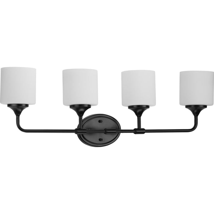 Progress Lighting Lynzie Collection Four-Light Bath And Vanity Fixture Matte Black (P2804-31M)