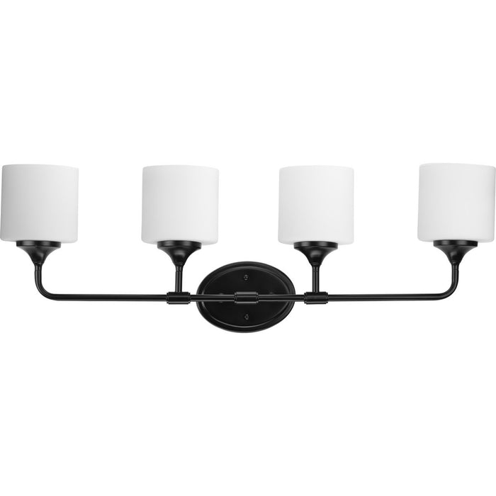 Progress Lighting Lynzie Collection Four-Light Bath And Vanity Fixture Matte Black (P2804-31M)