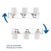 Progress Lighting Merry Collection Three-Light Bath And Vanity Fixture Polished Chrome (P300329-015)