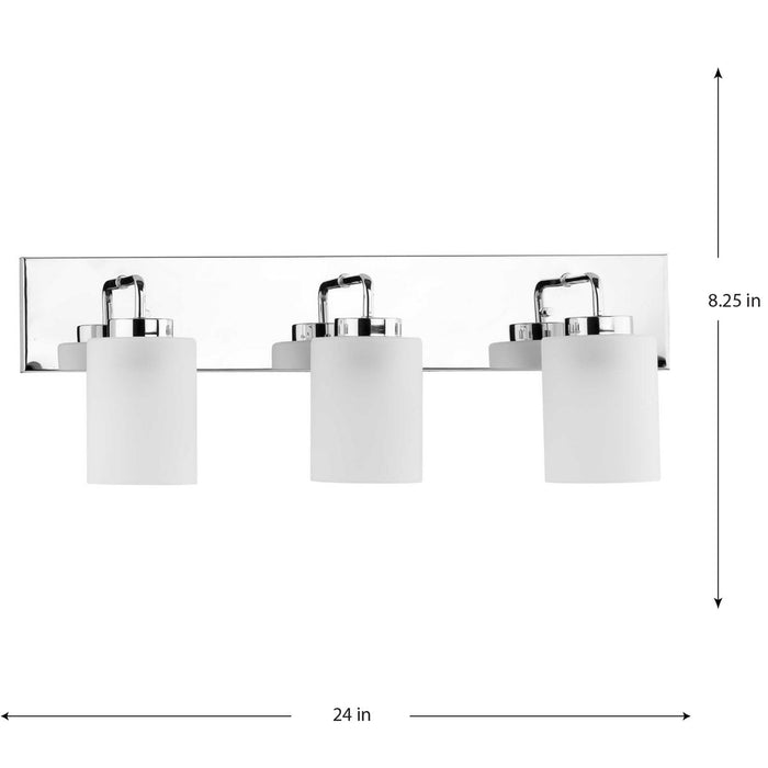 Progress Lighting Merry Collection Three-Light Bath And Vanity Fixture Polished Chrome (P300329-015)