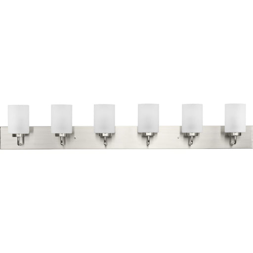 Progress Lighting Merry Collection Six-Light Bath And Vanity Fixture Brushed Nickel (P300421-009)