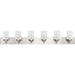 Progress Lighting Merry Collection Six-Light Bath And Vanity Fixture Brushed Nickel (P300421-009)