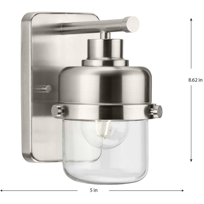 Progress Lighting Beckner Collection One-Light Bath And Vanity Fixture Brushed Nickel (P300422-009)