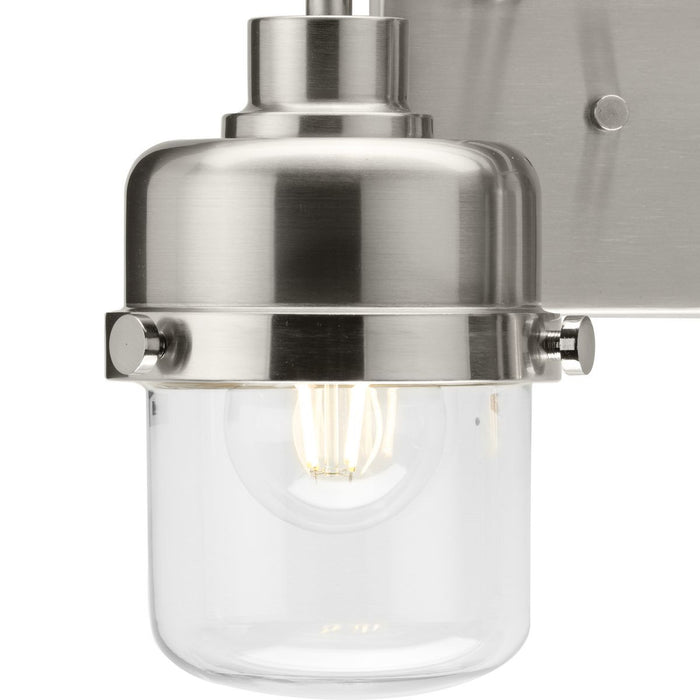 Progress Lighting Beckner Collection Two-Light Bath And Vanity Fixture Brushed Nickel (P300423-009)