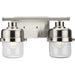 Progress Lighting Beckner Collection Two-Light Bath And Vanity Fixture Brushed Nickel (P300423-009)