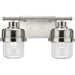 Progress Lighting Beckner Collection Two-Light Bath And Vanity Fixture Brushed Nickel (P300423-009)