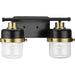 Progress Lighting Beckner Collection Two-Light Bath And Vanity Fixture Matte Black (P300423-31M)