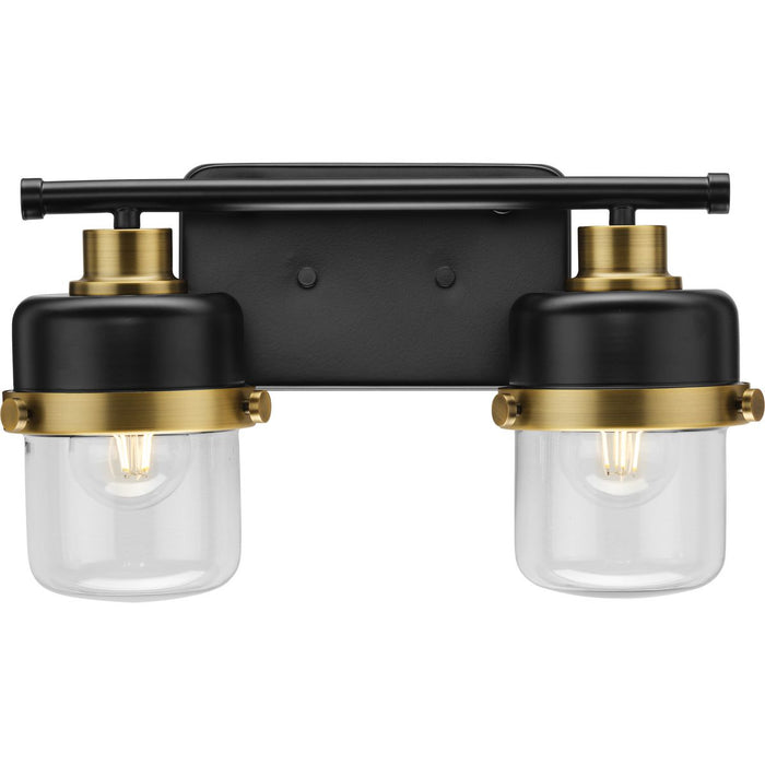 Progress Lighting Beckner Collection Two-Light Bath And Vanity Fixture Matte Black (P300423-31M)