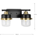 Progress Lighting Beckner Collection Two-Light Bath And Vanity Fixture Matte Black (P300423-31M)