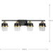 Progress Lighting Beckner Collection Four-Light Bath And Vanity Fixture Matte Black (P300425-31M)