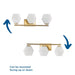 Progress Lighting Copeland Collection Three-Light Bath And Vanity Fixture Brushed Gold (P300432-191)