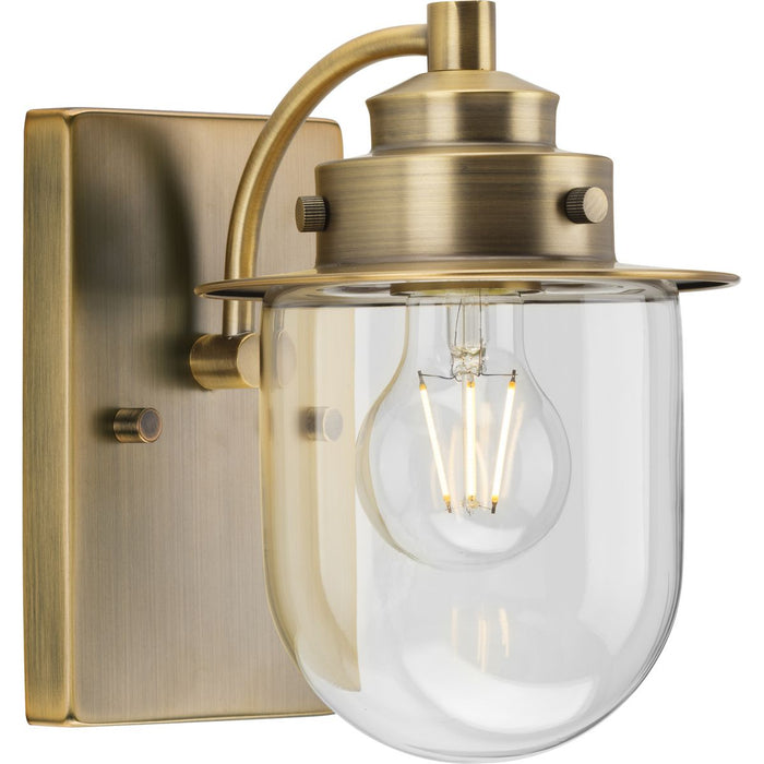 Progress Lighting Northlake Collection One-Light Bath And Vanity Fixture Vintage Brass (P300434-163)