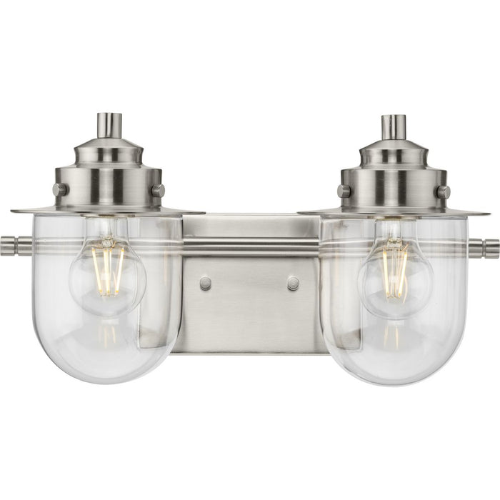 Progress Lighting Northlake Collection Two-Light Bath And Vanity Fixture Brushed Nickel (P300435-009)