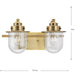 Progress Lighting Northlake Collection Two-Light Bath And Vanity Fixture Vintage Brass (P300435-163)