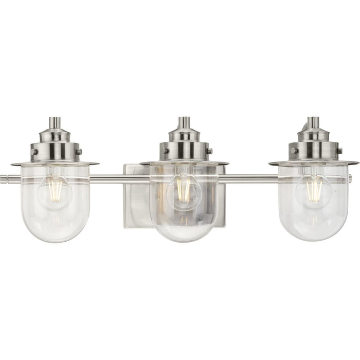 Progress Lighting Northlake Collection Three-Light Bath And Vanity Fixture Brushed Nickel (P300436-009)