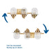 Progress Lighting Northlake Collection Three-Light Bath And Vanity Fixture Vintage Brass (P300436-163)