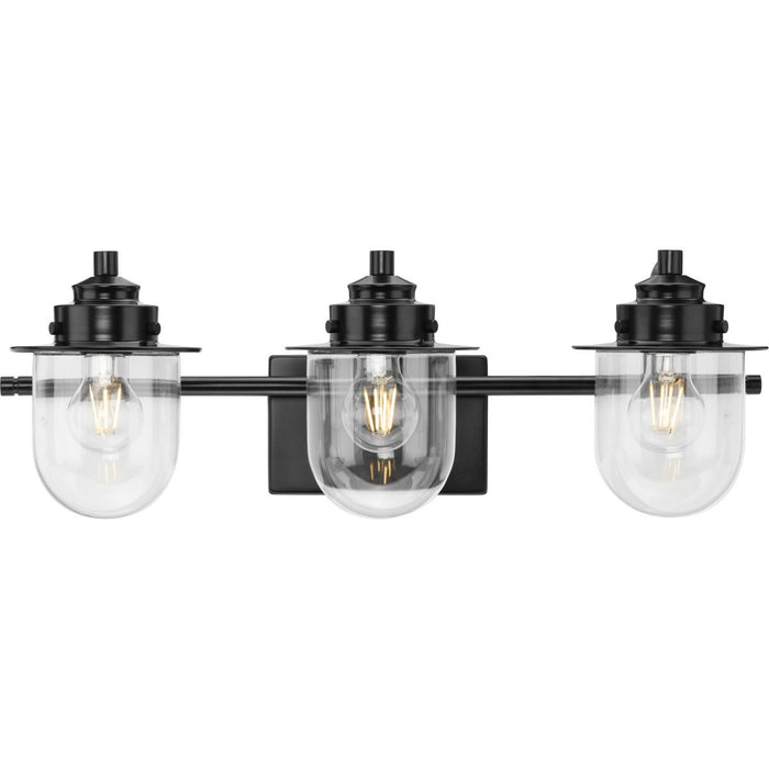 Progress Lighting Northlake Collection Three-Light Bath And Vanity Fixture Matte Black (P300436-31M)