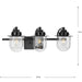 Progress Lighting Northlake Collection Three-Light Bath And Vanity Fixture Matte Black (P300436-31M)