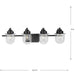 Progress Lighting Northlake Collection Four-Light Bath And Vanity Fixture Matte Black (P300437-31M)