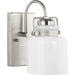 Progress Lighting Fessler Collection One-Light Bath And Vanity Fixture Brushed Nickel (P300438-009)