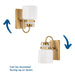 Progress Lighting Fessler Collection One-Light Bath And Vanity Fixture Vintage Brass (P300438-163)